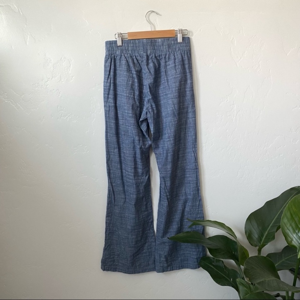 DREW | Blue Casual Wide Leg Cotton Pants